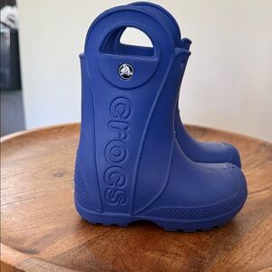 CROCS Kids Vibrant Blue Rain Boots